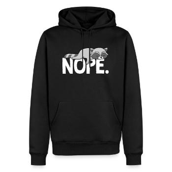 Lustiger Fauler Waschbär Faulenzer Schlafmütze - Männer Premium Bio Hoodie - Schwarz - Vorne - Nico (187cm)
