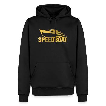 bateau à moteur hors-bord bateau à moteur bateau de bord de course bateau de bord - Sweat à capuche Premium bio Homme - noir - Devant - Nico (187cm)