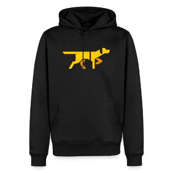dog - Men’s Premium Organic Hoodie - black - Front - Nico (187cm)