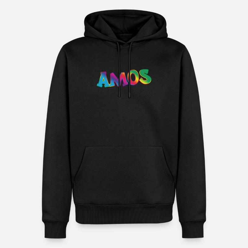 Amos - Sweat à capuche Premium bio Homme - noir
