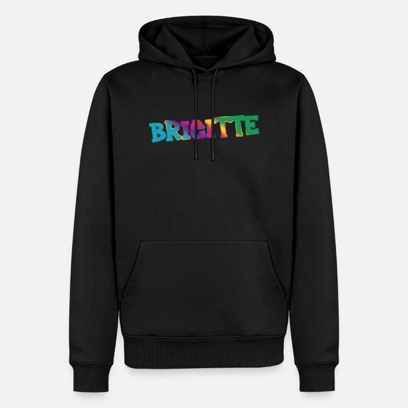 Brigitte - Sweat à capuche Premium bio Homme - noir