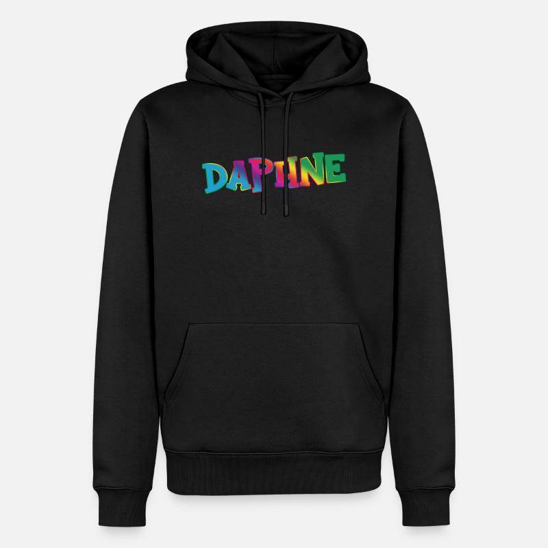 Daphné - Sweat à capuche Premium bio Homme - noir