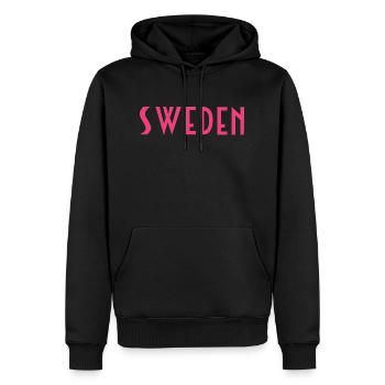 Suède - Sweat à capuche Premium bio Homme - noir - Devant - Nico (187cm)