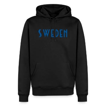 Schweden - Männer Premium Bio Hoodie - Schwarz - Vorne - Nico (187cm)