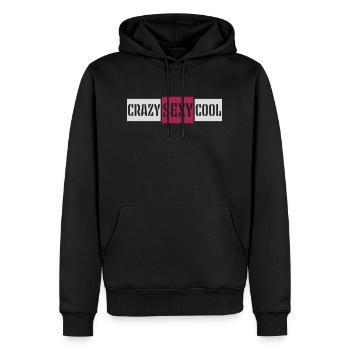 design cool sexy fou - Sweat à capuche Premium bio Homme - noir - Devant - Nico (187cm)