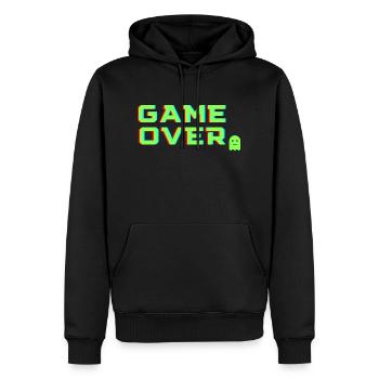 Game over - Sweat à capuche Premium bio Homme - noir - Devant - Nico (187cm)