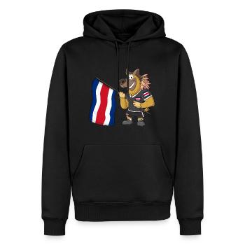 Costa Rica Rasta Hund - Männer Premium Bio Hoodie - Schwarz - Vorne - Nico (187cm)