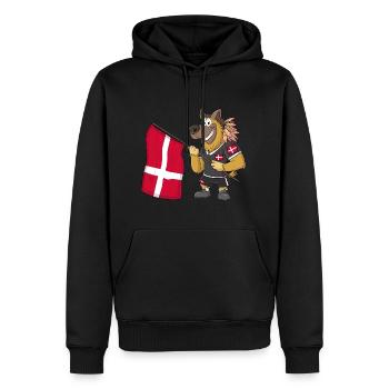 Denmark Rasta Dog - Men’s Premium Organic Hoodie - black - Front - Nico (187cm)