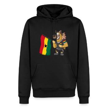Ghana Rasta Dog - Sweat à capuche Premium bio Homme - noir - Devant - Nico (187cm)