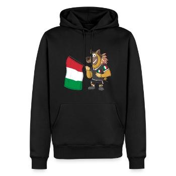 Italien Rasta Hund - Männer Premium Bio Hoodie - Schwarz - Vorne - Nico (187cm)