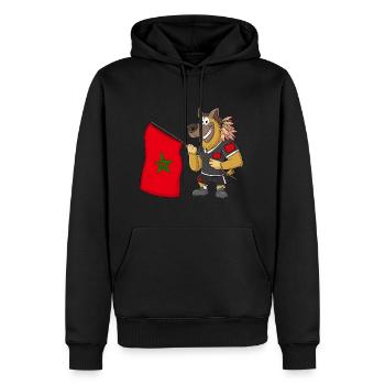 Morocco Rasta Dog - Men’s Premium Organic Hoodie - black - Front - Nico (187cm)