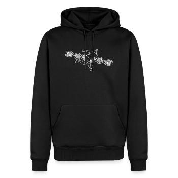 Bowling Club Bowling Club Bowling Bowling Bowling - Sweat à capuche Premium bio Homme - noir - Devant - Nico (187cm)