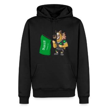 Saudi Arabien Rasta Hund - Männer Premium Bio Hoodie - Schwarz - Vorne - Nico (187cm)