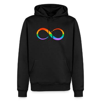 Gay Pride Parade LGBTQ+ Rainbow Flag Body Positive - Männer Premium Bio Hoodie - Schwarz - Vorne - Nico (187cm)