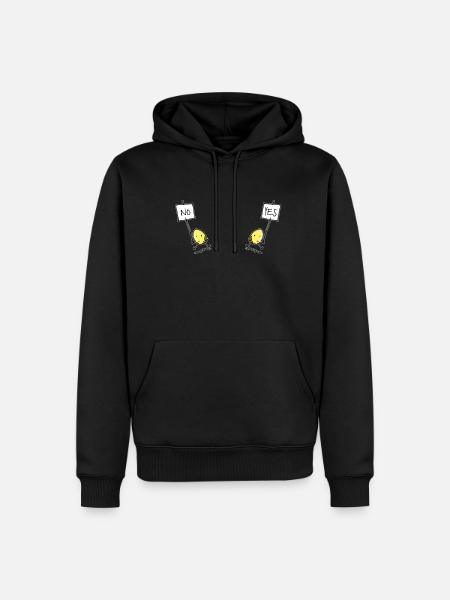 Yes No - Männer Premium Bio Hoodie - Schwarz