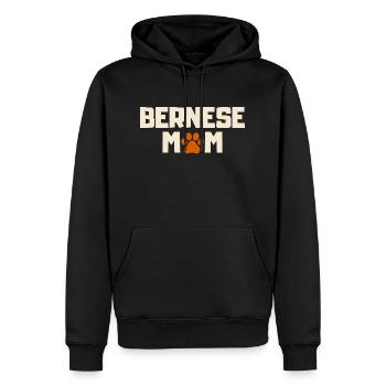 Bernese MomGifts. Bouvier bernois - Sweat à capuche Premium bio Homme - noir - Devant - Nico (187cm)