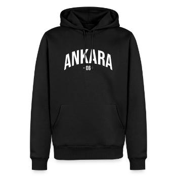 Ankara 06 Turquie Turquie Cadeau Vacances Türk TR - Sweat à capuche Premium bio Homme - noir - Devant - Nico (187cm)