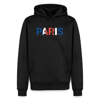 Paris - Sweat à capuche Premium bio Homme - noir - Devant - Nico (187cm)