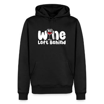 No wine Left Behind - Men’s Premium Organic Hoodie - black - Front - Nico (187cm)