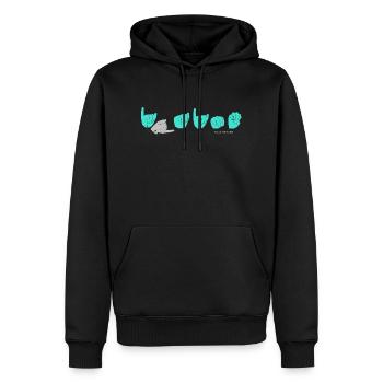 JAIME türkis - Männer Premium Bio Hoodie - Schwarz - Vorne - Nico (187cm)