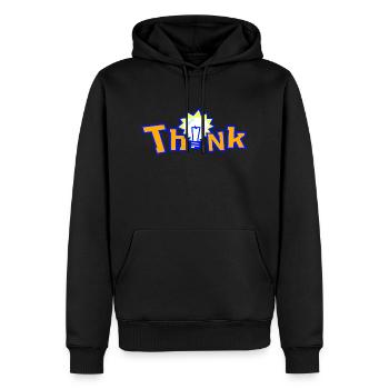 think Skateboards - Men’s Premium Organic Hoodie - black - Front - Nico (187cm)
