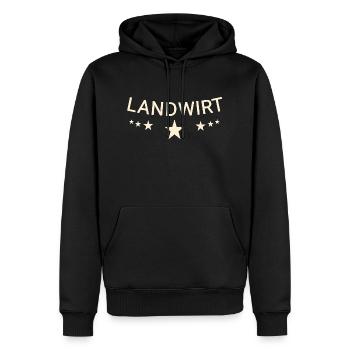 Landwirt - Männer Premium Bio Hoodie - Schwarz - Vorne - Nico (187cm)