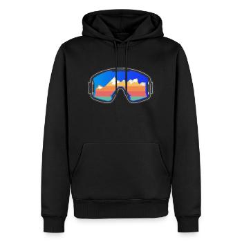 Lunettes de ski Skier Vintage Design Dark - Sweat à capuche Premium bio Homme - noir - Devant - Nico (187cm)