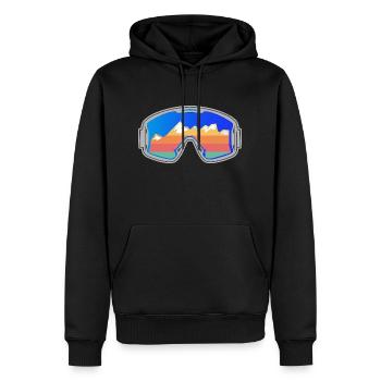 Lunettes de ski skieur Vintage Design Bright - Sweat à capuche Premium bio Homme - noir - Devant - Nico (187cm)