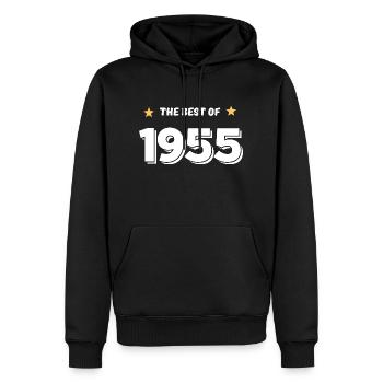 Das Beste von 1955 - Männer Premium Bio Hoodie - Schwarz - Vorne - Nico (187cm)