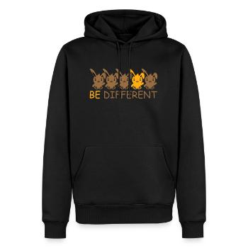 5 Hasen Freunde Unterschied Be Different Anders - Männer Premium Bio Hoodie - Schwarz - Vorne - Nico (187cm)