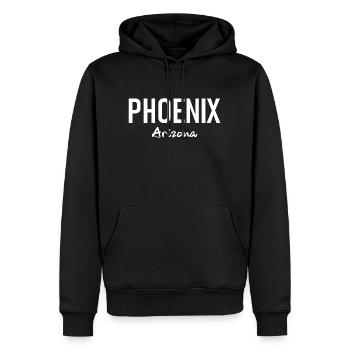 Phoenix - Arizona - États-Unis - États-Unis d’Amérique - Sweat à capuche Premium bio Homme - noir - Devant - Nico (187cm)