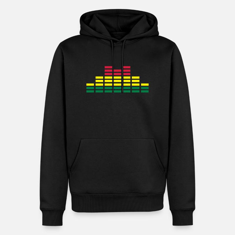 Musik Equalizer Audio Sound DJ - Männer Premium Bio Hoodie - Schwarz
