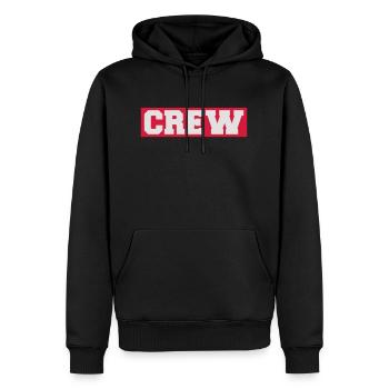 Crew - Sweat à capuche Premium bio Homme - noir - Devant - Nico (187cm)