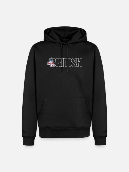 british isles - Men’s Premium Organic Hoodie - black