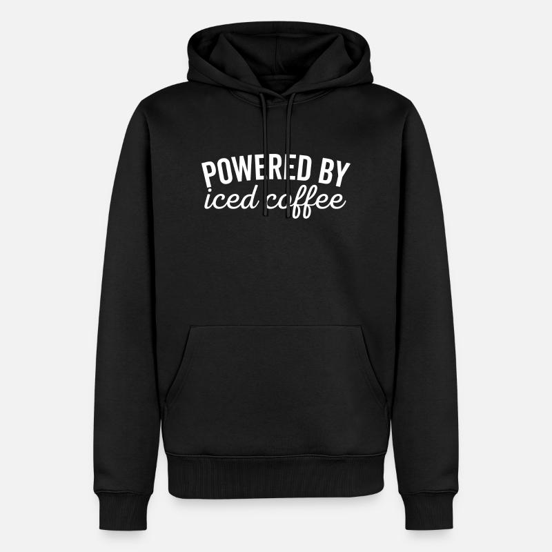Propulsé par le café glacé - Sweat à capuche Premium bio Homme - noir