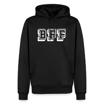 BFF Tshirt blanc - Sweat à capuche Premium bio Homme - noir - Devant - Nico (187cm)