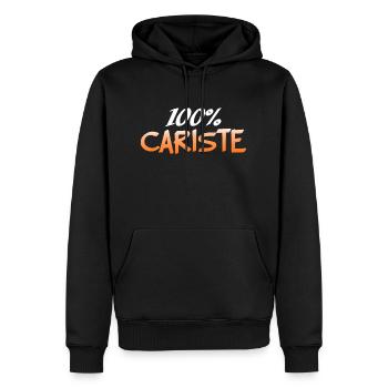 CARISTE CARISTES HUMOUR BLAGUE DRÖLES 100 - Sweat à capuche Premium bio Homme - noir - Devant - Nico (187cm)