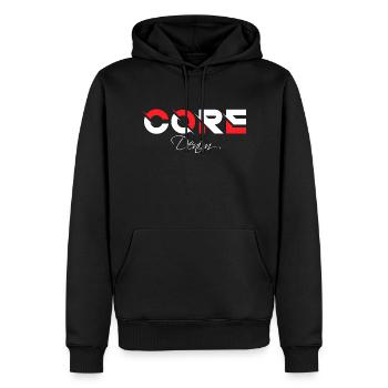 Core Denim Design Shirt Retro Version - Männer Premium Bio Hoodie - Schwarz - Vorne - Nico (187cm)