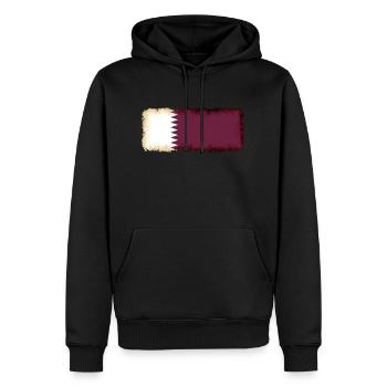 Qatar - Men’s Premium Organic Hoodie - black - Front - Nico (187cm)