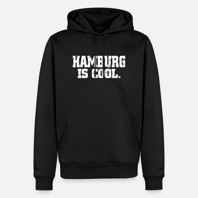 Hambourg - Sweat à capuche Premium bio Homme - noir