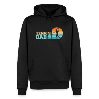 Tennis Dad Player Racket Sport - Männer Premium Bio Hoodie - Schwarz - Vorne - Nico (187cm)