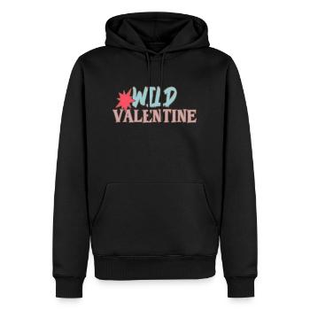 Saint-Valentin sauvage - Sweat à capuche Premium bio Homme - noir - Devant - Nico (187cm)