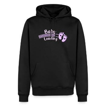 Bébé Bébé Pieds Chargement 1 - Sweat à capuche Premium bio Homme - noir - Devant - Nico (187cm)