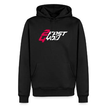 Trop vite pour toi Dire 2 Trop vite 4 pour toi - Sweat à capuche Premium bio Homme - noir - Devant - Nico (187cm)