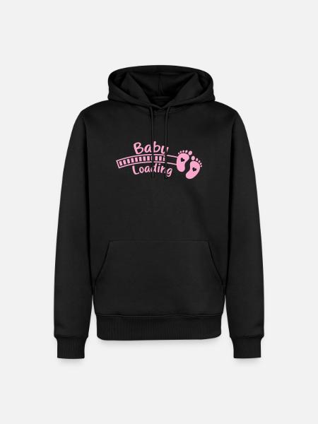 baby baby feet loading - Men’s Premium Organic Hoodie - black