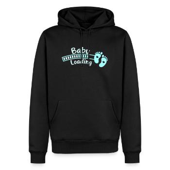 Chargement des pieds de bébé - Sweat à capuche Premium bio Homme - noir - Devant - Nico (187cm)