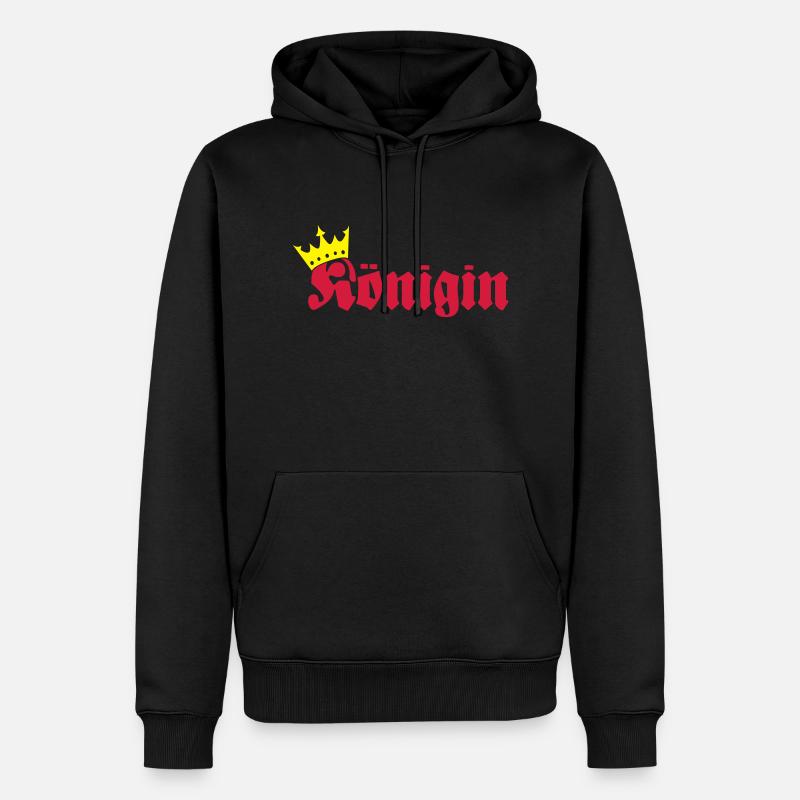 Königin - Sweat à capuche Premium bio Homme - noir