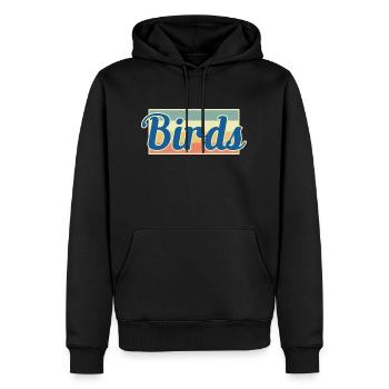 Oiseaux oiseaux - Sweat à capuche Premium bio Homme - noir - Devant - Nico (187cm)