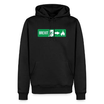 Fire Brexit - Sweat à capuche Premium bio Homme - noir - Devant - Nico (187cm)
