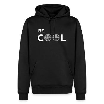 Lasst uns cool sein, cool sein, cool eiskalt sein, - Männer Premium Bio Hoodie - Schwarz - Vorne - Nico (187cm)